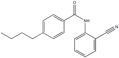 4-butyl-N-(2-cyanophenyl)benzamide Struktur