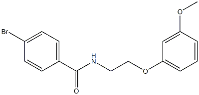 4-bromo-N-[2-(3-methoxyphenoxy)ethyl]benzamide Struktur