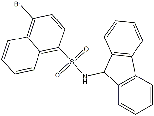 4-bromo-N-(9H-fluoren-9-yl)naphthalene-1-sulfonamide Struktur