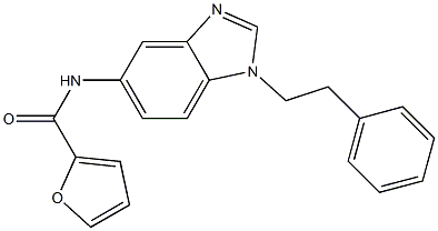 N-[1-(2-phenylethyl)benzimidazol-5-yl]furan-2-carboxamide Struktur