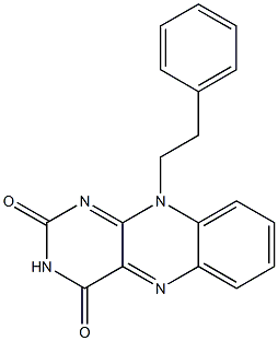 10-(2-phenylethyl)benzo[g]pteridine-2,4-dione Struktur