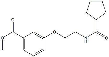 methyl 3-[2-(cyclopentanecarbonylamino)ethoxy]benzoate Struktur