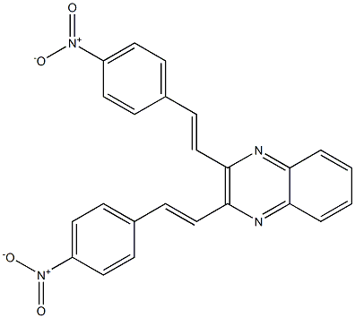 2,3-bis[(E)-2-(4-nitrophenyl)ethenyl]quinoxaline Struktur