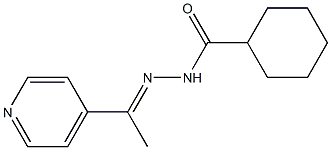 N-[(E)-1-pyridin-4-ylethylideneamino]cyclohexanecarboxamide Struktur