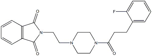 2-[2-[4-[3-(2-fluorophenyl)propanoyl]piperazin-1-yl]ethyl]isoindole-1,3-dione Struktur