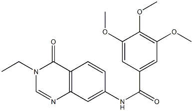 N-(3-ethyl-4-oxoquinazolin-7-yl)-3,4,5-trimethoxybenzamide Struktur