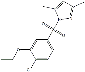 1-(4-chloro-3-ethoxyphenyl)sulfonyl-3,5-dimethylpyrazole Struktur