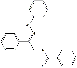 N-[(2E)-2-phenyl-2-(phenylhydrazinylidene)ethyl]benzamide Struktur