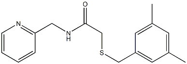 2-[(3,5-dimethylphenyl)methylsulfanyl]-N-(pyridin-2-ylmethyl)acetamide Struktur