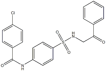 4-chloro-N-[4-(phenacylsulfamoyl)phenyl]benzamide Struktur