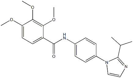 2,3,4-trimethoxy-N-[4-(2-propan-2-ylimidazol-1-yl)phenyl]benzamide Struktur