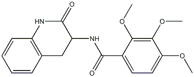 2,3,4-trimethoxy-N-(2-oxo-3,4-dihydro-1H-quinolin-3-yl)benzamide Struktur