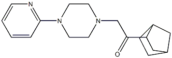 2-(3-bicyclo[2.2.1]heptanyl)-1-(4-pyridin-2-ylpiperazin-1-yl)ethanone Struktur