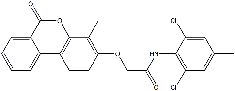 N-(2,6-dichloro-4-methylphenyl)-2-(4-methyl-6-oxobenzo[c]chromen-3-yl)oxyacetamide Struktur