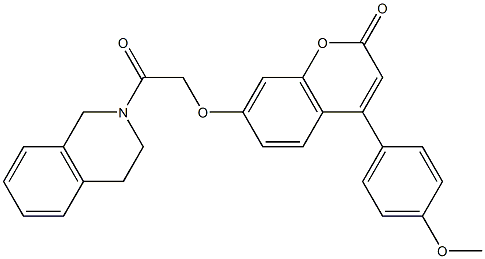 7-[2-(3,4-dihydro-1H-isoquinolin-2-yl)-2-oxoethoxy]-4-(4-methoxyphenyl)chromen-2-one Struktur