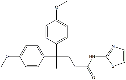 4,4-bis(4-methoxyphenyl)-N-(1,3-thiazol-2-yl)pentanamide Structure