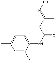 (3E)-N-(2,4-dimethylphenyl)-3-hydroxyiminobutanamide Struktur