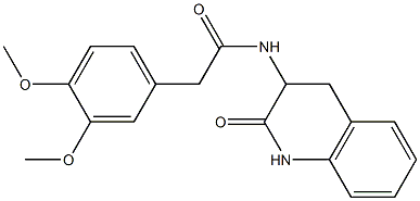 2-(3,4-dimethoxyphenyl)-N-(2-oxo-3,4-dihydro-1H-quinolin-3-yl)acetamide Struktur