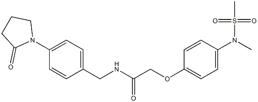 2-[4-[methyl(methylsulfonyl)amino]phenoxy]-N-[[4-(2-oxopyrrolidin-1-yl)phenyl]methyl]acetamide Struktur