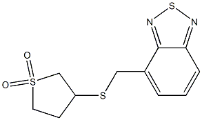 3-(2,1,3-benzothiadiazol-4-ylmethylsulfanyl)thiolane 1,1-dioxide Struktur