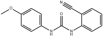 1-(2-cyanophenyl)-3-(4-methoxyphenyl)urea Struktur