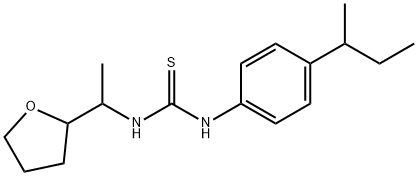 1-(4-butan-2-ylphenyl)-3-[1-(oxolan-2-yl)ethyl]thiourea Struktur