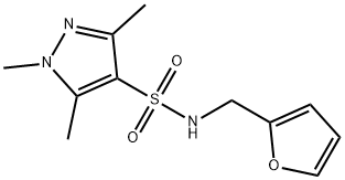 N-(furan-2-ylmethyl)-1,3,5-trimethylpyrazole-4-sulfonamide Struktur