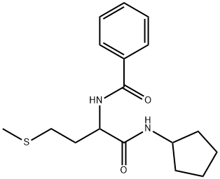 N-[1-(cyclopentylamino)-4-methylsulfanyl-1-oxobutan-2-yl]benzamide Struktur