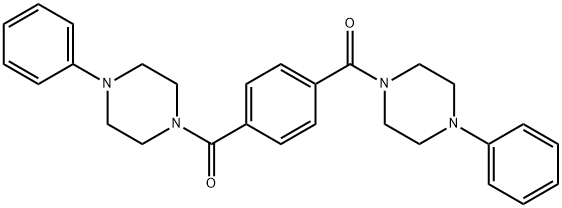 [4-(4-phenylpiperazine-1-carbonyl)phenyl]-(4-phenylpiperazin-1-yl)methanone Struktur