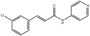 (E)-3-(3-chlorophenyl)-N-pyridin-4-ylprop-2-enamide Struktur