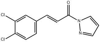 (E)-3-(3,4-dichlorophenyl)-1-pyrazol-1-ylprop-2-en-1-one Struktur