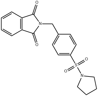 2-[(4-pyrrolidin-1-ylsulfonylphenyl)methyl]isoindole-1,3-dione Struktur