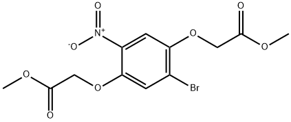 methyl 2-[5-bromo-4-(2-methoxy-2-oxoethoxy)-2-nitrophenoxy]acetate Struktur