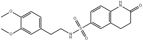 N-[2-(3,4-dimethoxyphenyl)ethyl]-2-oxo-3,4-dihydro-1H-quinoline-6-sulfonamide Struktur