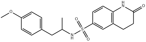 N-[1-(4-methoxyphenyl)propan-2-yl]-2-oxo-3,4-dihydro-1H-quinoline-6-sulfonamide Struktur