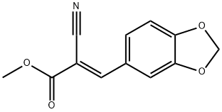 methyl (E)-3-(1,3-benzodioxol-5-yl)-2-cyanoprop-2-enoate Struktur