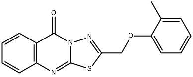 2-[(2-methylphenoxy)methyl]-[1,3,4]thiadiazolo[2,3-b]quinazolin-5-one Struktur