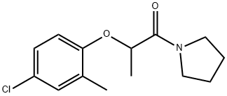 2-(4-chloro-2-methylphenoxy)-1-pyrrolidin-1-ylpropan-1-one Struktur