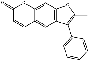 2-methyl-3-phenylfuro[3,2-g]chromen-7-one Struktur