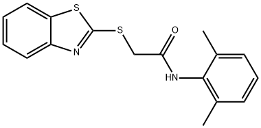 2-(1,3-benzothiazol-2-ylsulfanyl)-N-(2,6-dimethylphenyl)acetamide Struktur