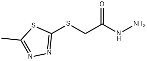 2-[(5-methyl-1,3,4-thiadiazol-2-yl)sulfanyl]acetohydrazide Struktur