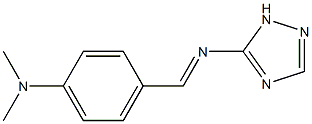 N,N-dimethyl-4-[(E)-1H-1,2,4-triazol-5-yliminomethyl]aniline Struktur