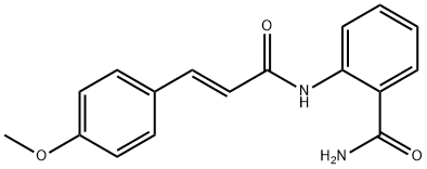 2-[[(E)-3-(4-methoxyphenyl)prop-2-enoyl]amino]benzamide Struktur