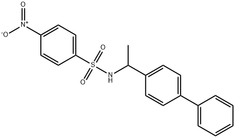 4-nitro-N-[1-(4-phenylphenyl)ethyl]benzenesulfonamide Struktur