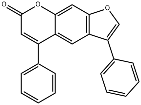 3,5-diphenylfuro[3,2-g]chromen-7-one Struktur