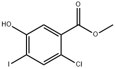 2-Chloro-5-hydroxy-4-iodo-benzoic acid methyl ester Struktur