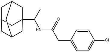 N-[1-(1-adamantyl)ethyl]-2-(4-chlorophenyl)acetamide Struktur