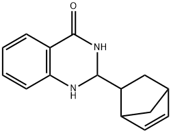 2-(5-bicyclo[2.2.1]hept-2-enyl)-2,3-dihydro-1H-quinazolin-4-one Struktur