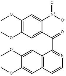 (6,7-dimethoxyisoquinolin-1-yl)-(4,5-dimethoxy-2-nitrophenyl)methanone Struktur