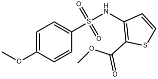 methyl 3-[(4-methoxyphenyl)sulfonylamino]thiophene-2-carboxylate Struktur